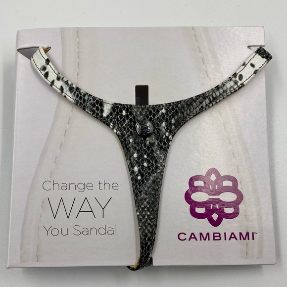Cambiami Black and White Snake Print Straps